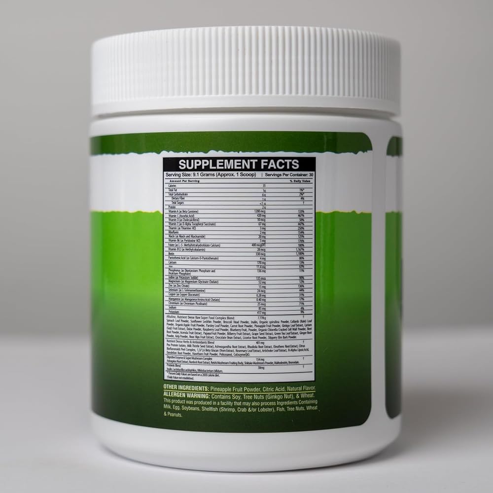 Generic Organic Greens Superfood Powder for Focus & Digestion - 30 Servings - image 4