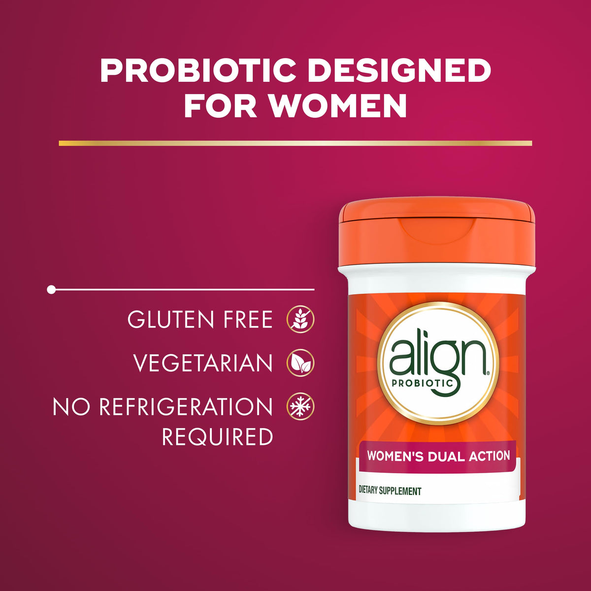 Align Womens Dual Action Probiotic for Vaginal Health - 28 Capsules - image 2