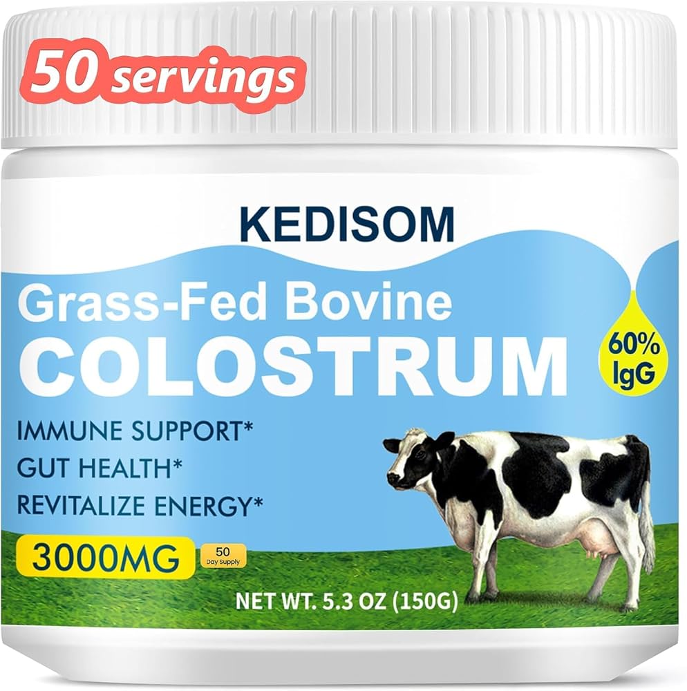 KEDISOM Grass-Fed Bovine Colostrum Powder for Gut Health - 50 Servings