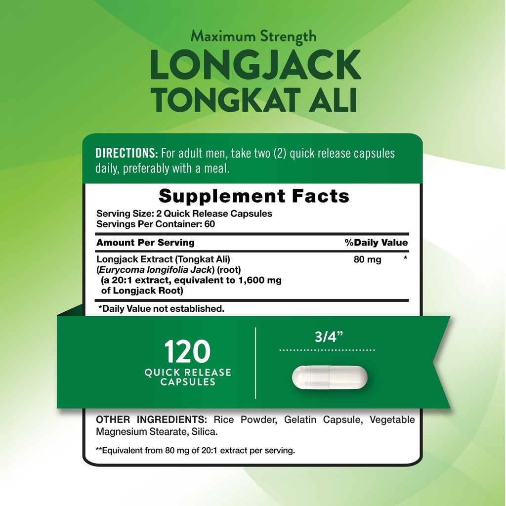 Nature's Truth Longjack Tongkat Ali - 120 Capsules - image 2