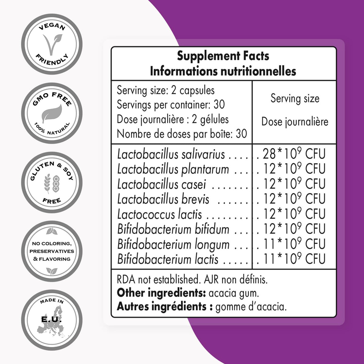 Supersmart Lactoxira High Potency 8-in-1 Probiotic Complex - 60 Capsules - image 4