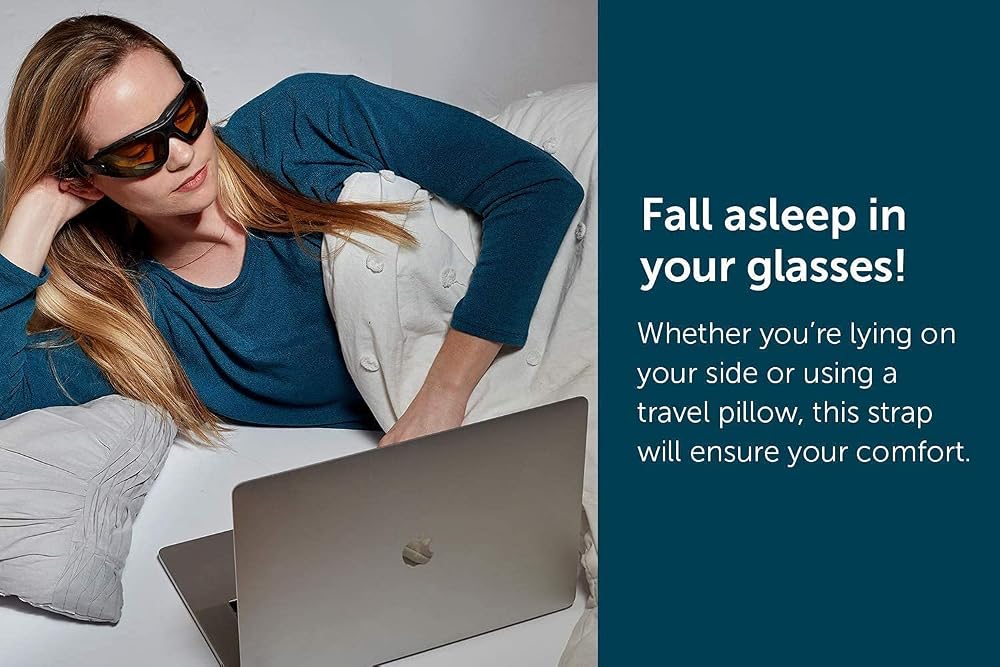 SafetyBlue Deluxe Blackout Sleep Glasses Amber Lens - 1 Pair - image 3