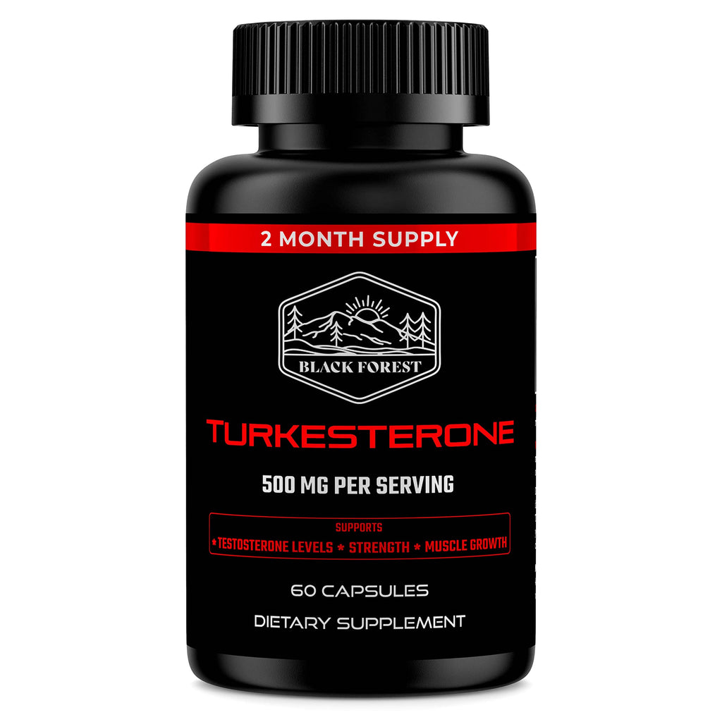 Black Forest Turkesterone 500mg Capsules for Muscle Growth - 60 Count