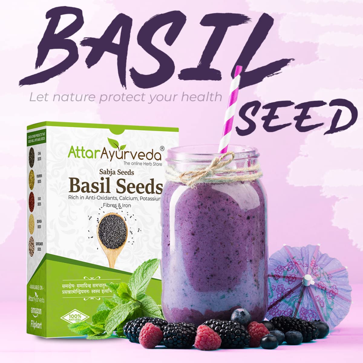 Attar Ayurveda Sabja Basil Seeds - 17.6 Ounce - image 4