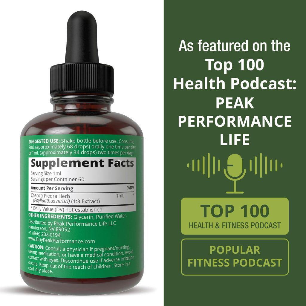 Peak Performance Chanca Piedra Liquid Drops - 2 Fl Oz - image 6