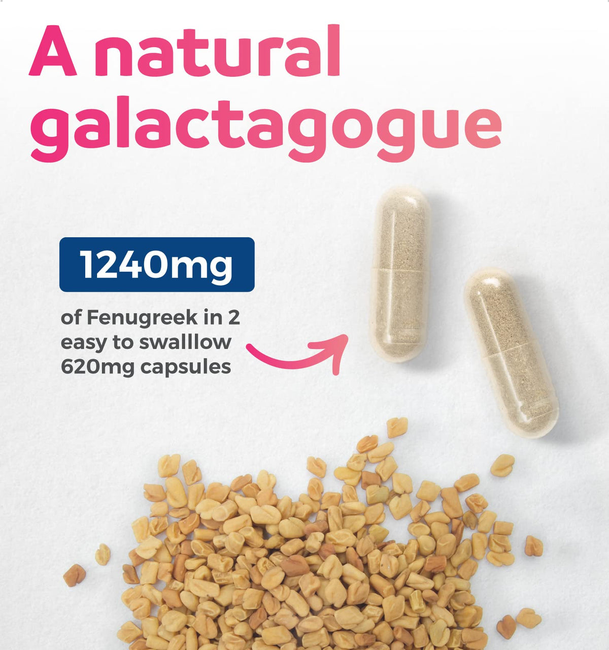 PURE CO Organic Fenugreek Capsules for Lactation Support - 60 Vegan Capsules - image 3