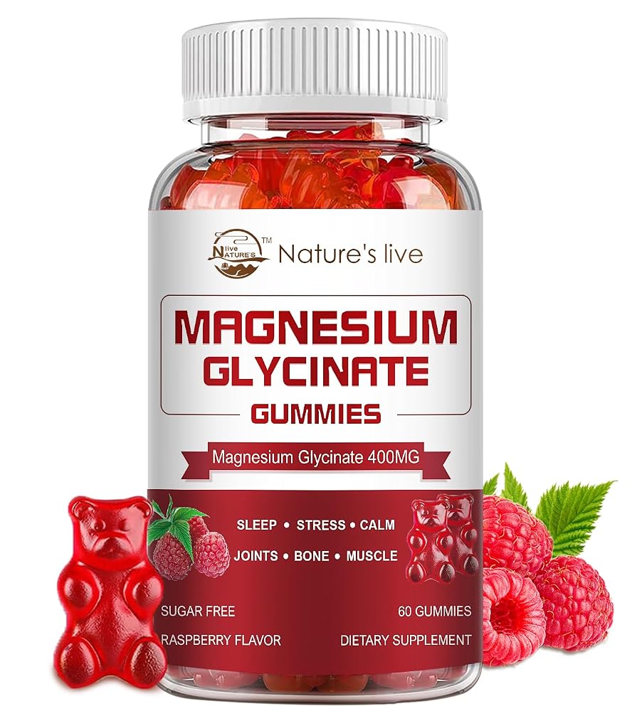 Nature's live Magnesium Glycinate Supplement 400mg Sugar Free