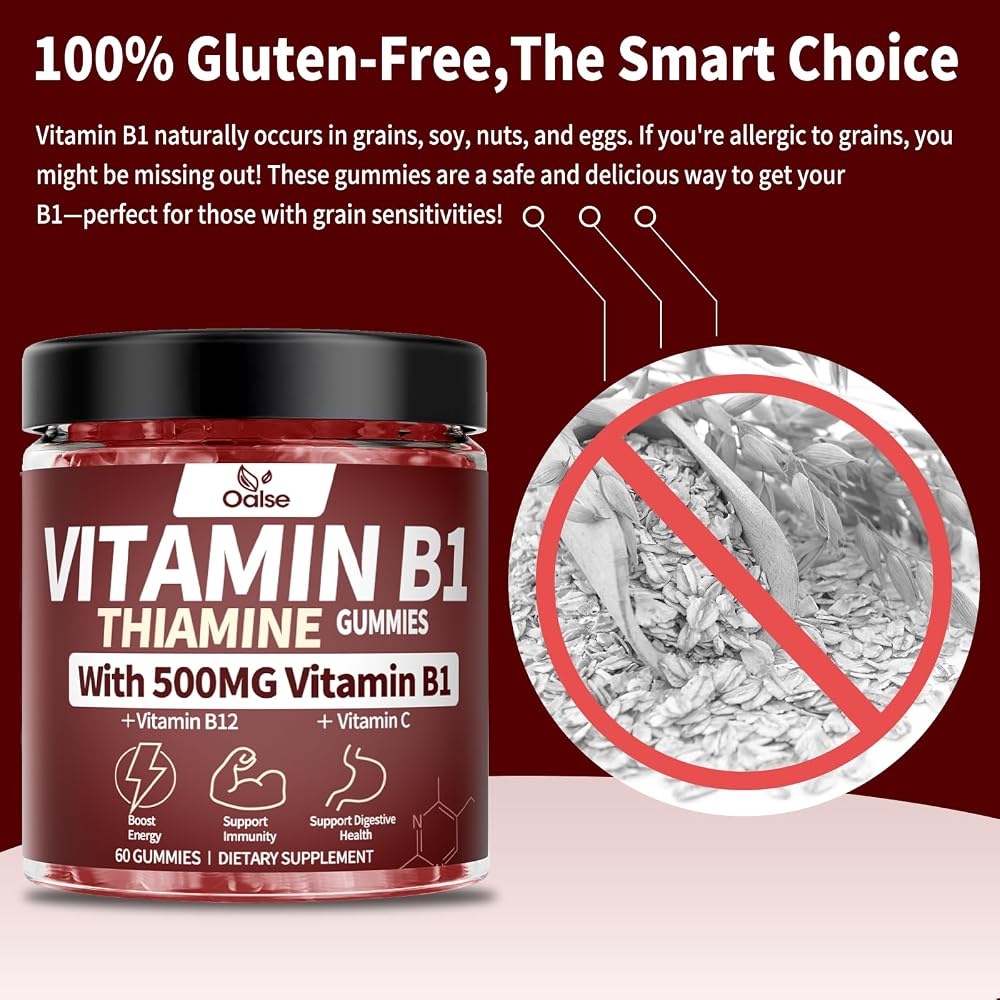 OALSE Thiamine Vitamin B1 Gummies