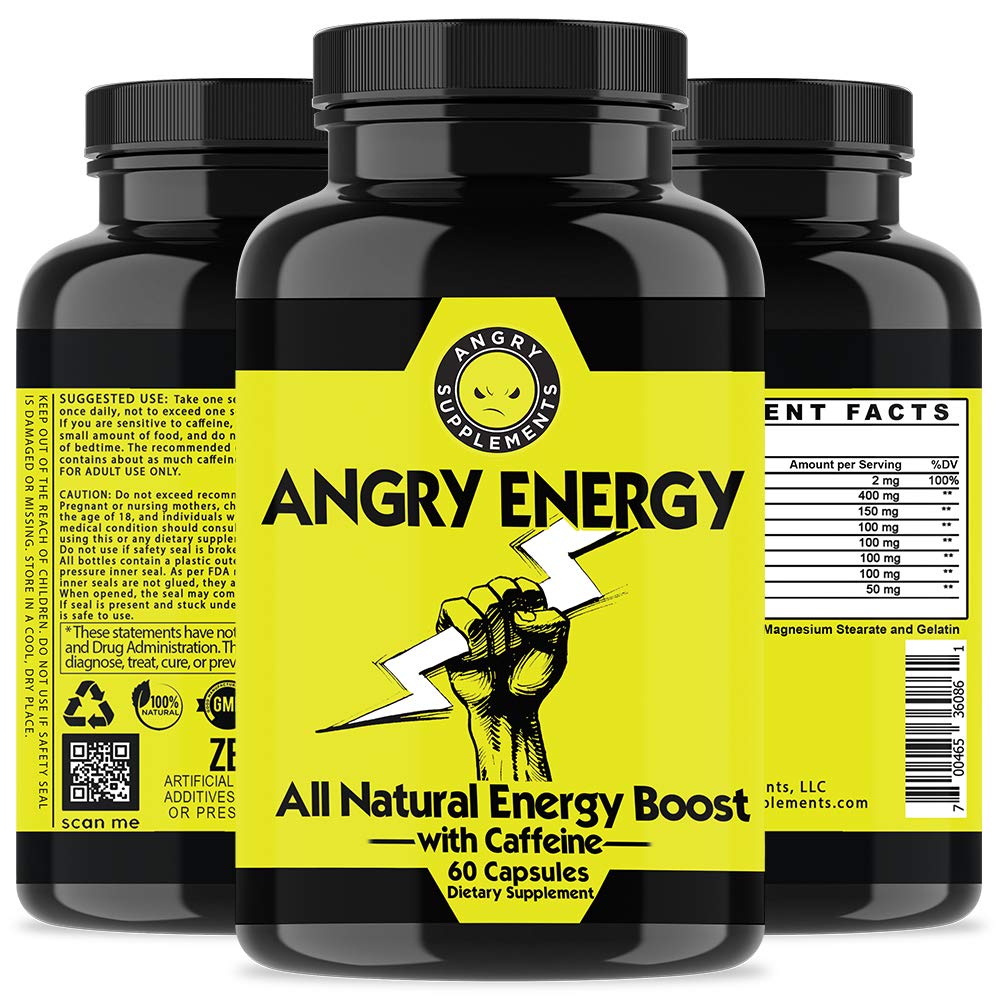 Angry Energy Caffeine Capsules by Angry Supplements