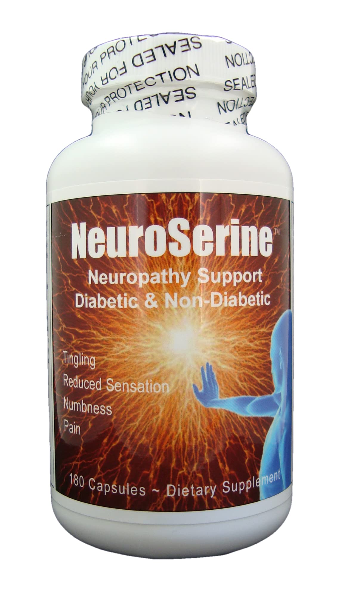 NaturalyPure NeuroSerine Nerve Support Formula - 180 Vegan Capsules
