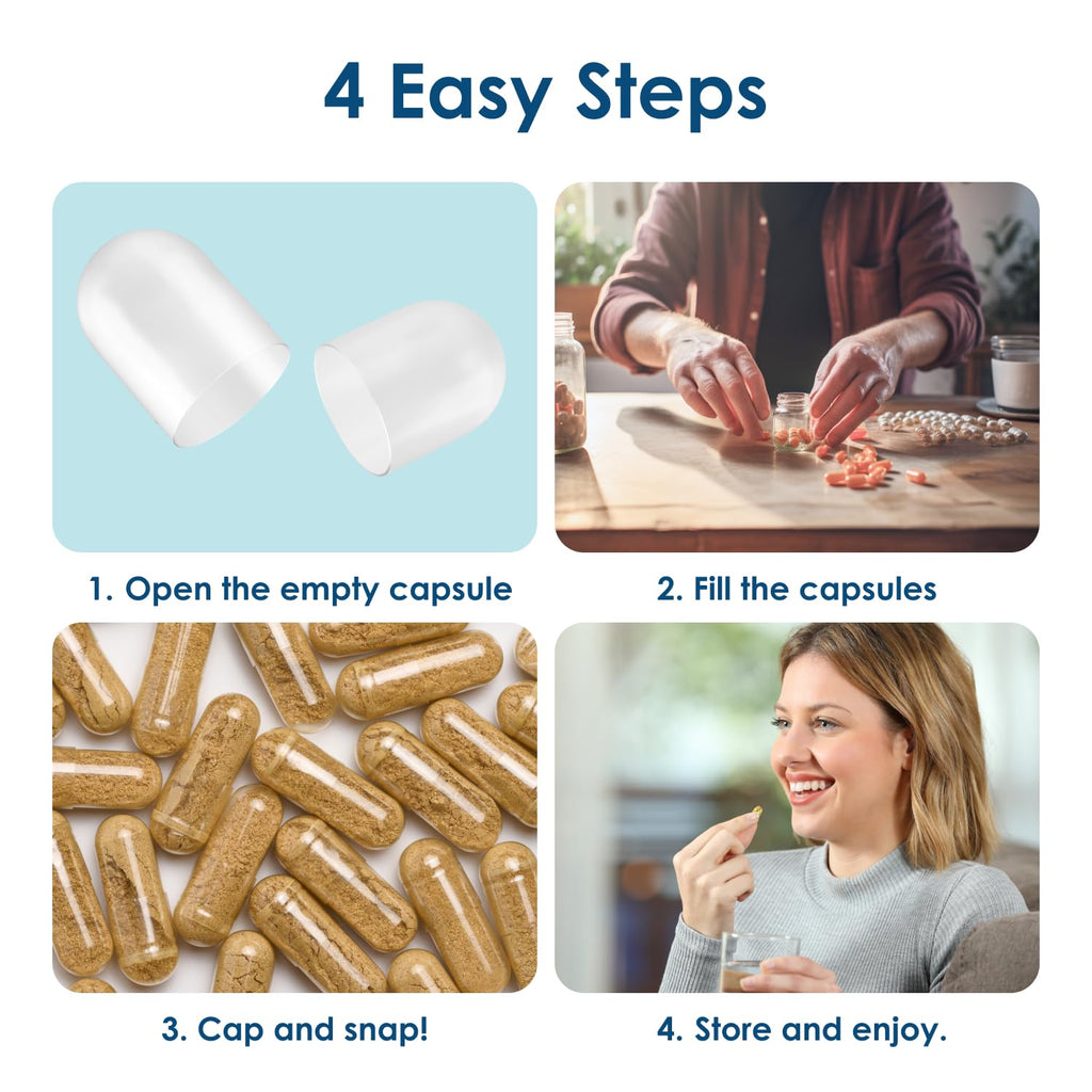 Capsuline Size 1 Empty Gelatin Capsules, Clear - 5000 Count - image 7