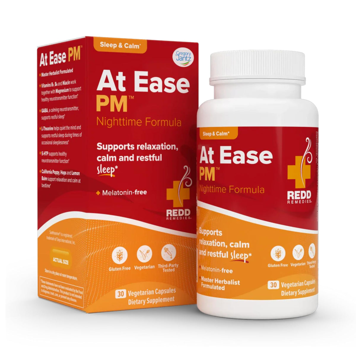 Redd Remedies At Ease PM Sleep Support - 30 Capsules