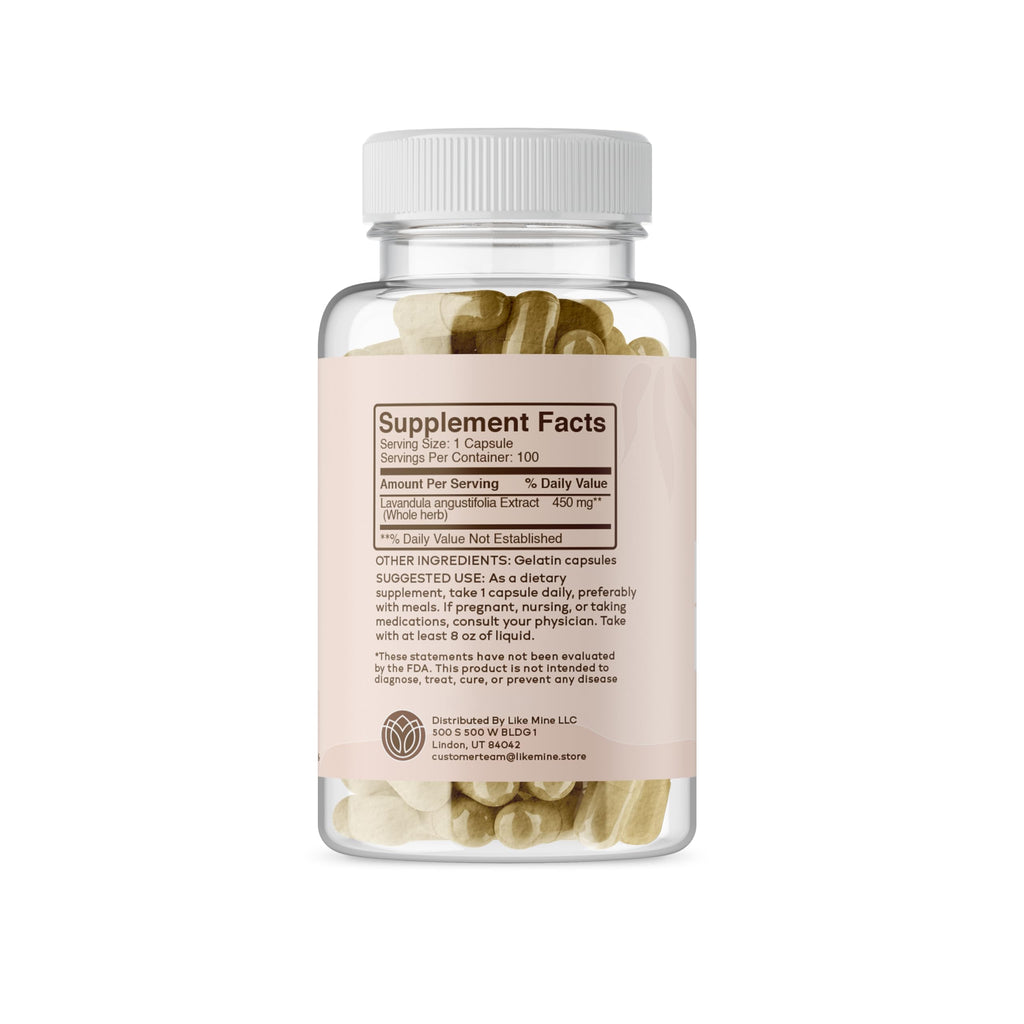 Like Mine Lavender Extract Herbal Supplement - 100 Capsules - image 2