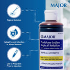MAJOR 10% Povidone-Iodine Liquid Topical Solution - 8 Fl. Oz. - image 4