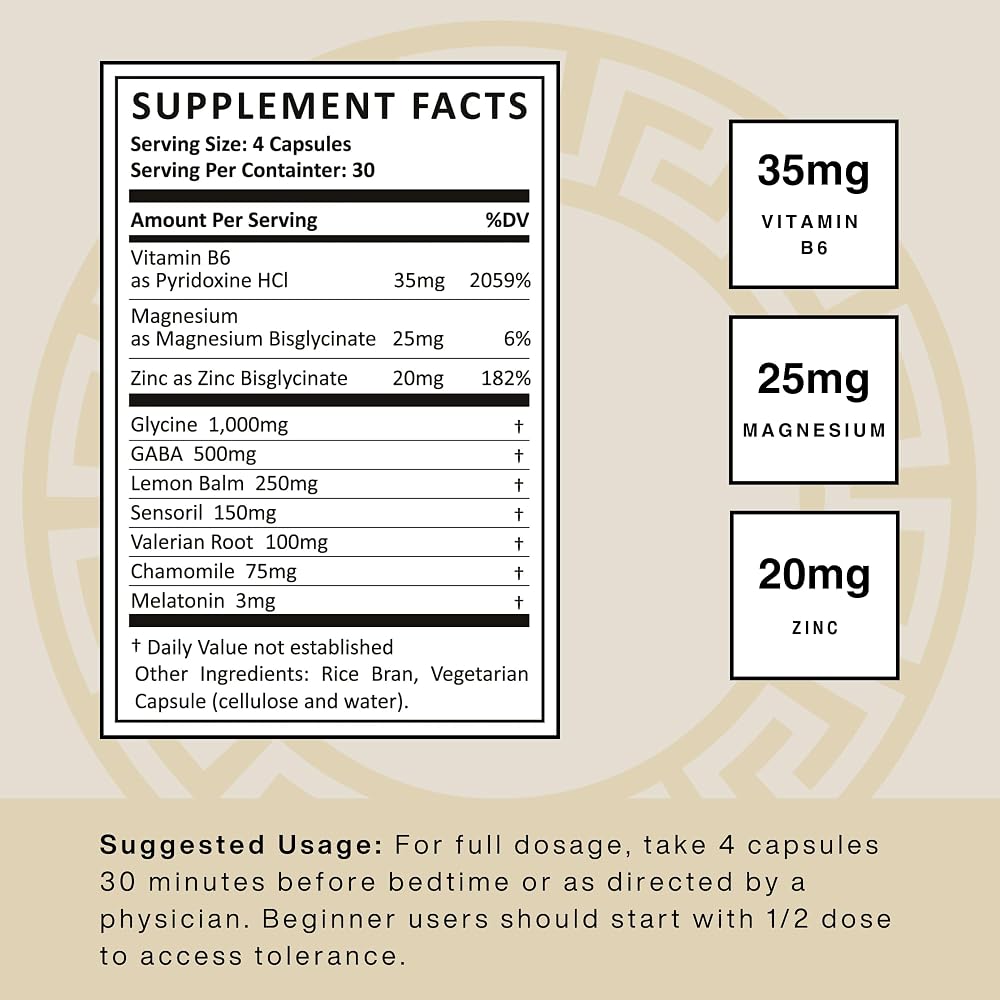 Mt. Athos Performance Elysium Rest Sleep Supplement - 120 Capsules - image 2