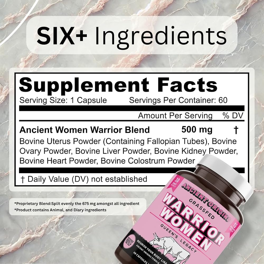 Ancient Origins Grass Fed Beef Organ Supplement for Women - 60 Capsules - image 4