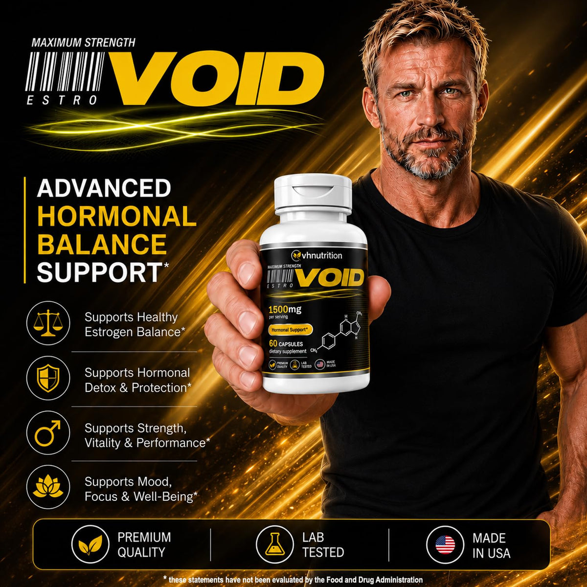 VH Nutrition EstroVoid Estrogen Blocker for Men - 60 Capsules - image 2