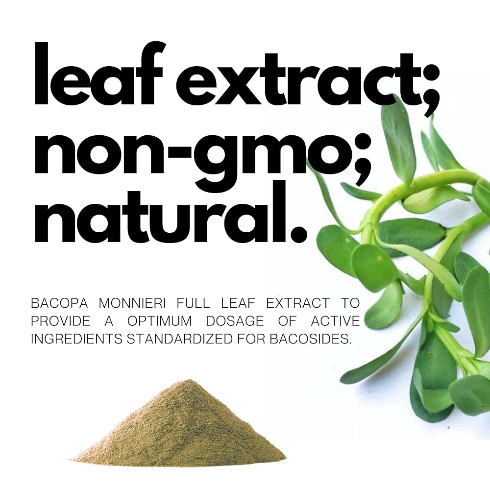 FOLIUS LABS Bacopa Monnieri 750mg Cognitive Support - 120 Capsules - image 5