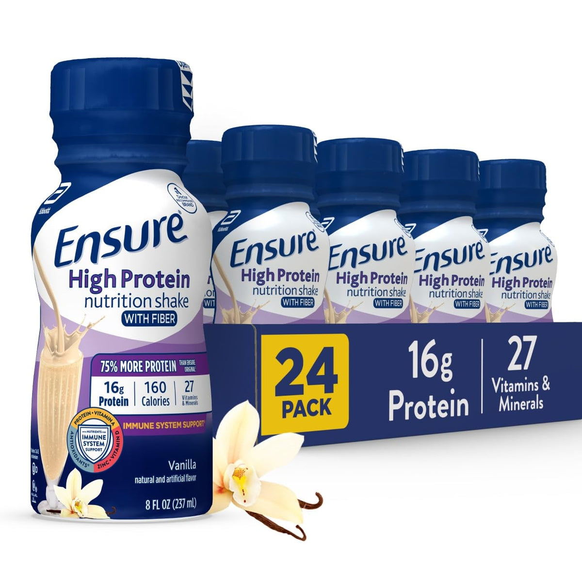 Ensure High Protein Vanilla Nutrition Shake With Fiber