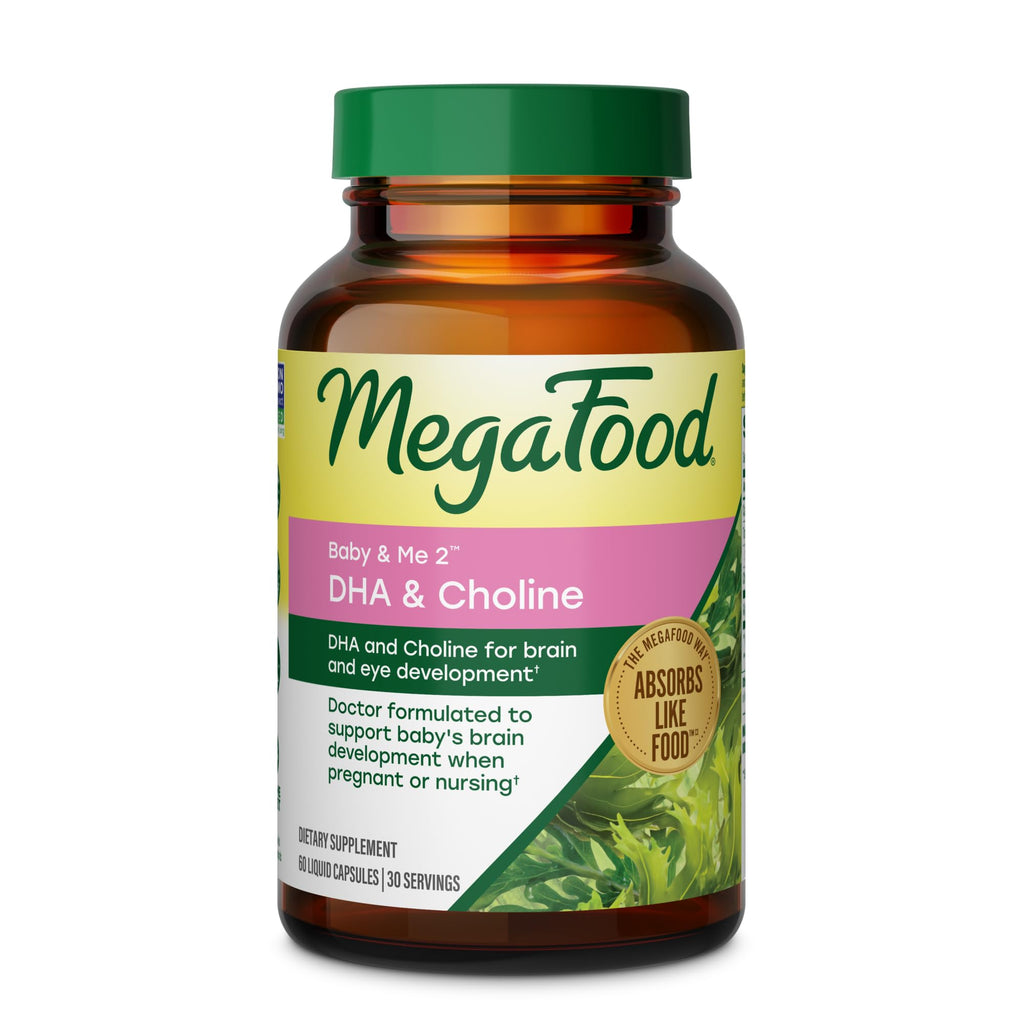 MegaFood Baby & Me 2 DHA & Choline Prenatal Vitamins - 60 Capsules