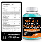 WEEVIT Ashwagandha Gummies with Shilajit & Sea Moss - 120 Gummies - image 2