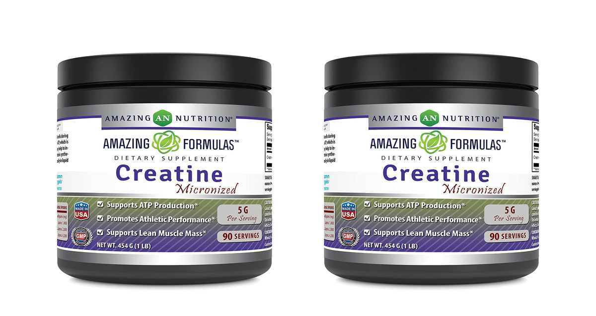Amazing Nutrition Micronized Creatine Monohydrate Powder 5000 mg - 1 lb