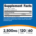 Nutricost L-Citrulline 2500mg - 120 Tablets - image 2