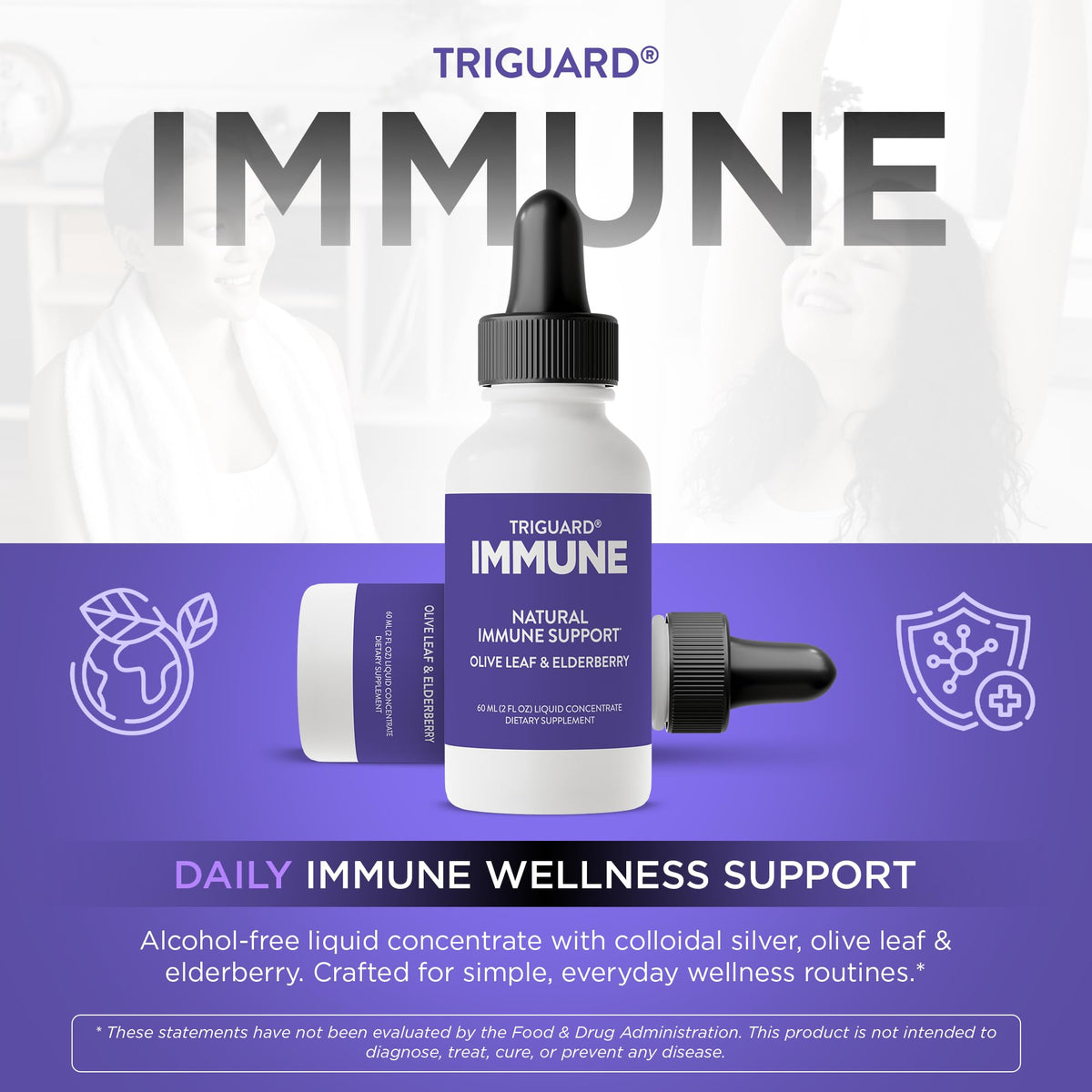 Oxygen Nutrition Triguard Plus Structured Colloidal Silver Immune Support by Oxygen