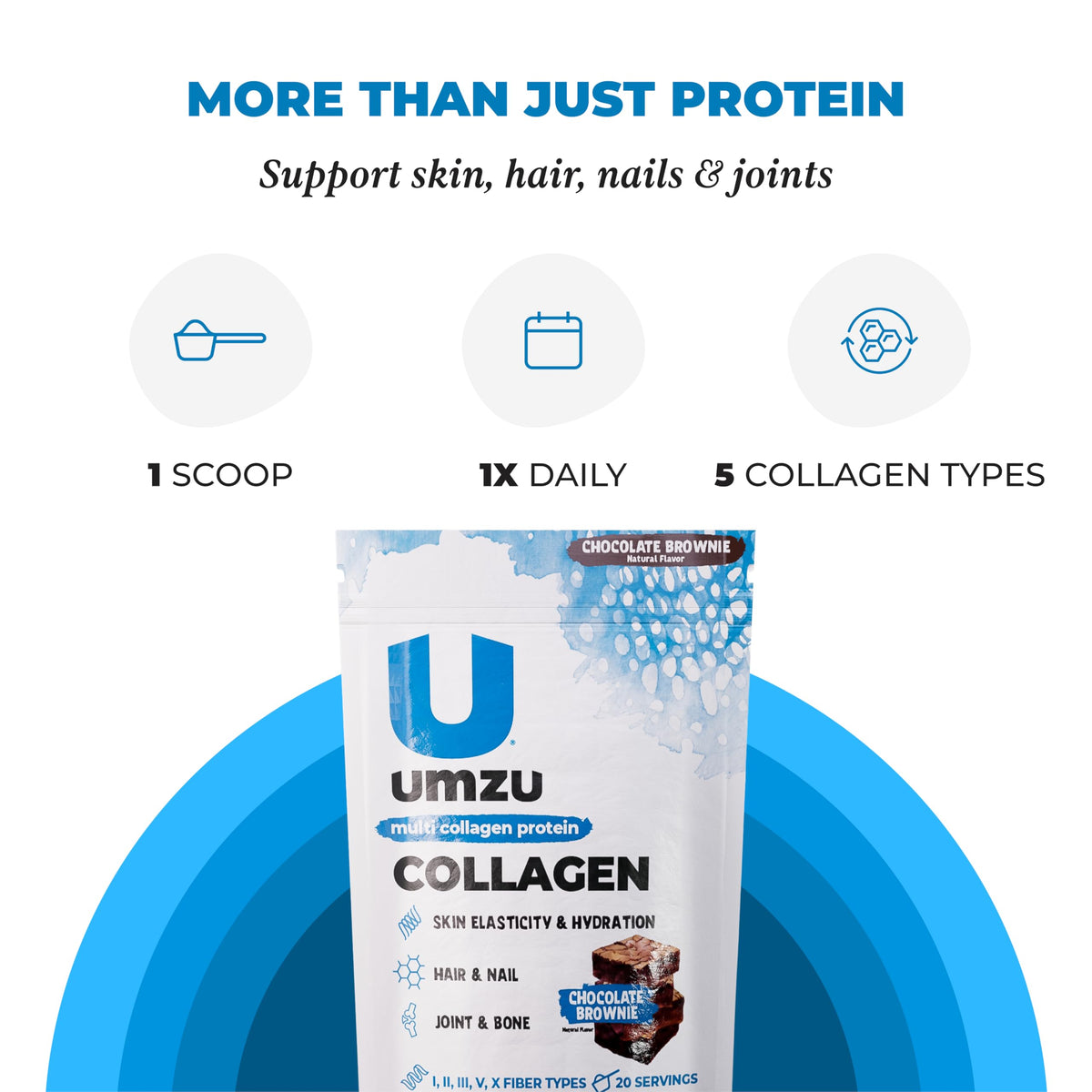 UMZU zuCollagen Collagen Peptides Powder Chocolate - 1.04 oz - image 5