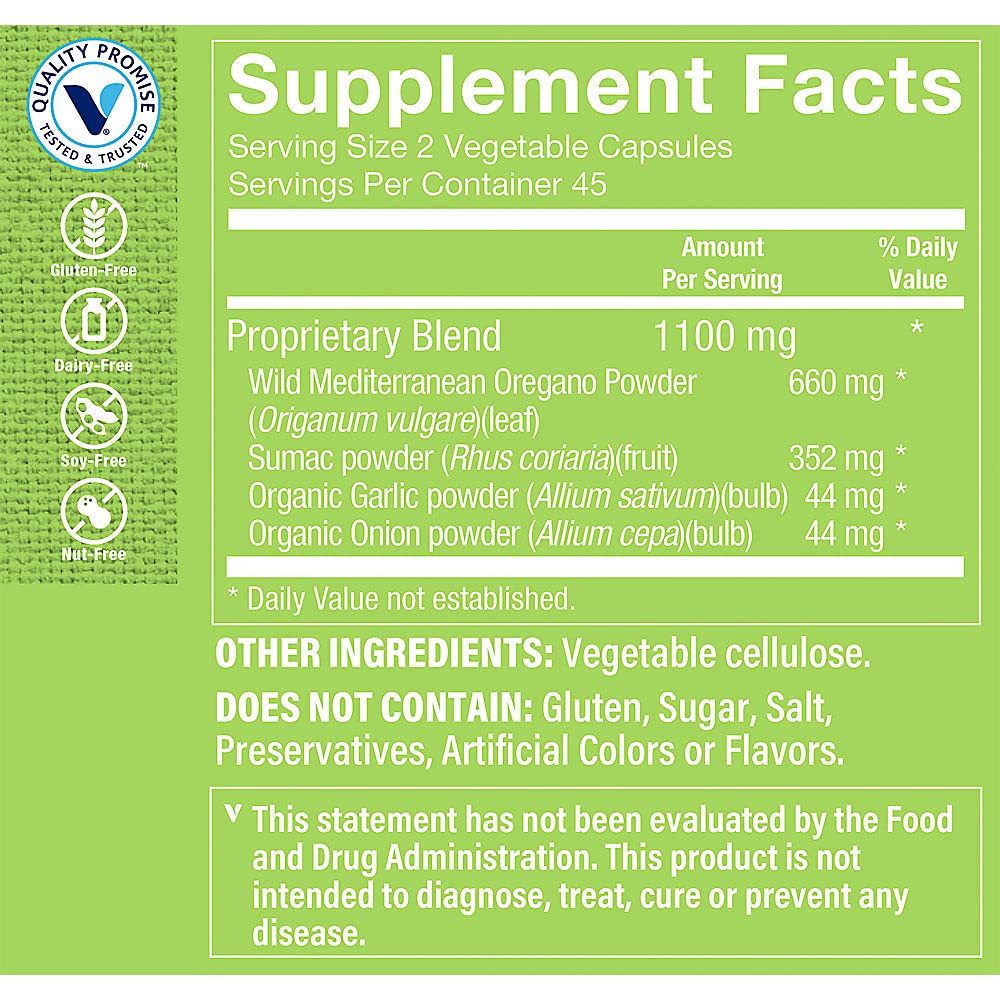 The Vitamin Shoppe Wild Oregano Complex 1,100 MG - 90 Capsules - image 2
