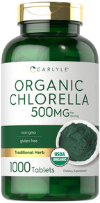 Carlyle Chlorella Tablets Organic 500 mg - 1000 Count