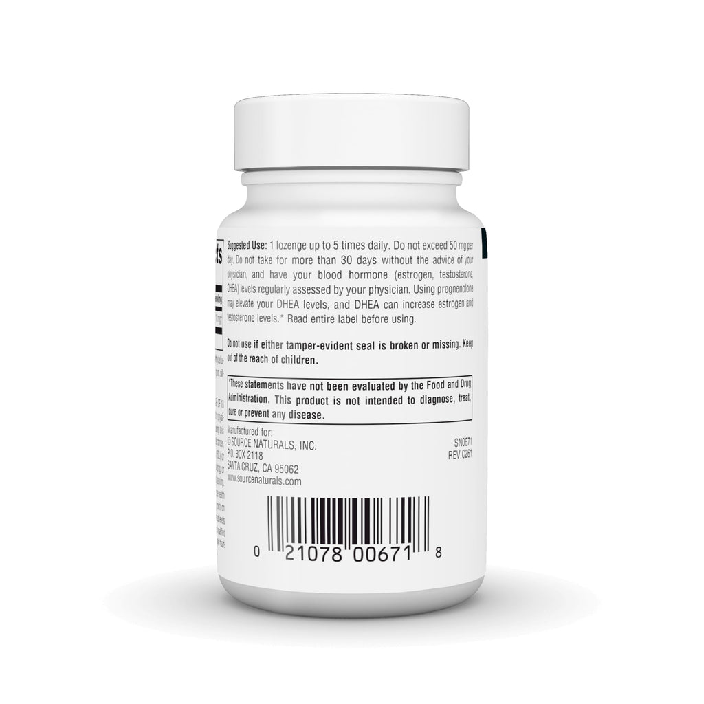 Source Naturals Pregnenolone 10mg - 60 Lozenges - image 4