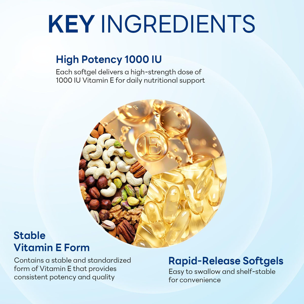 Vitamin World Vitamin E 1000 IU Softgels - 100 Softgels - image 5