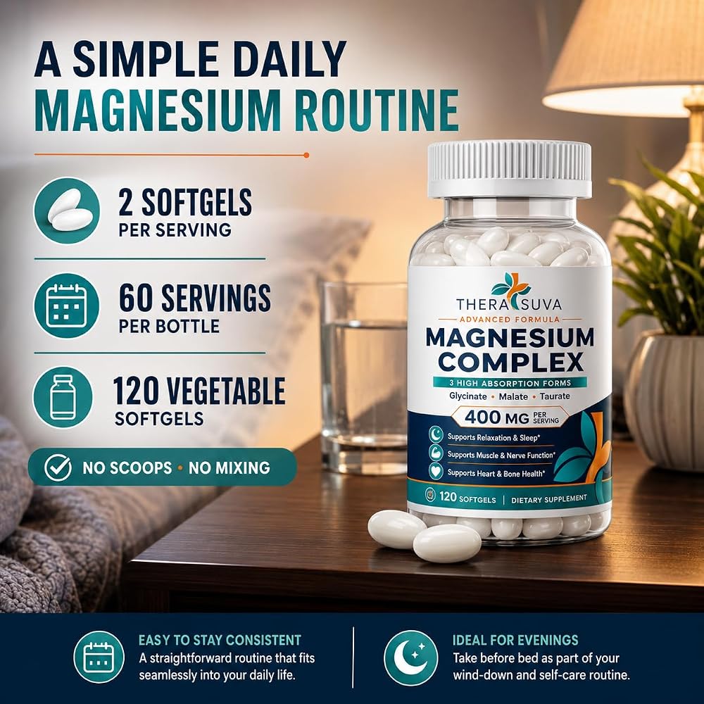 TheraSuva Elemental Magnesium Complex High Absorption - 120 Softgels - image 2