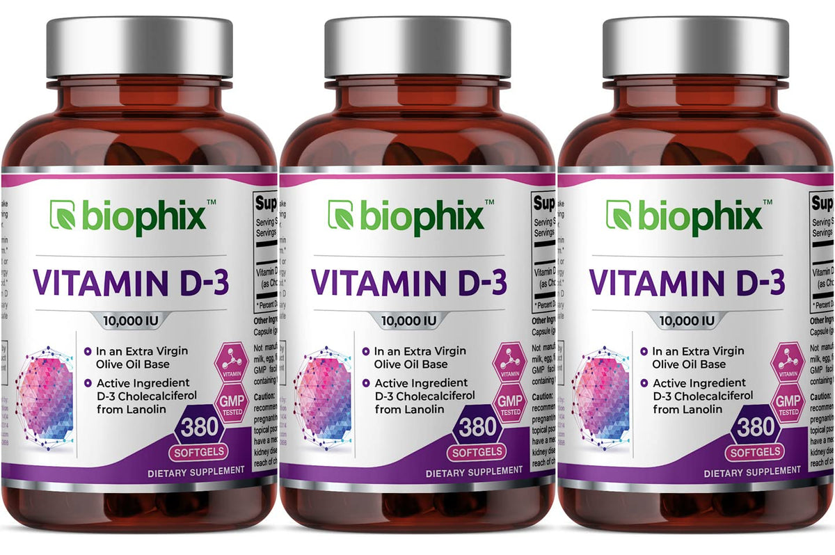 biophix Vitamin D-3 10000 IU Softgels - 380 Count