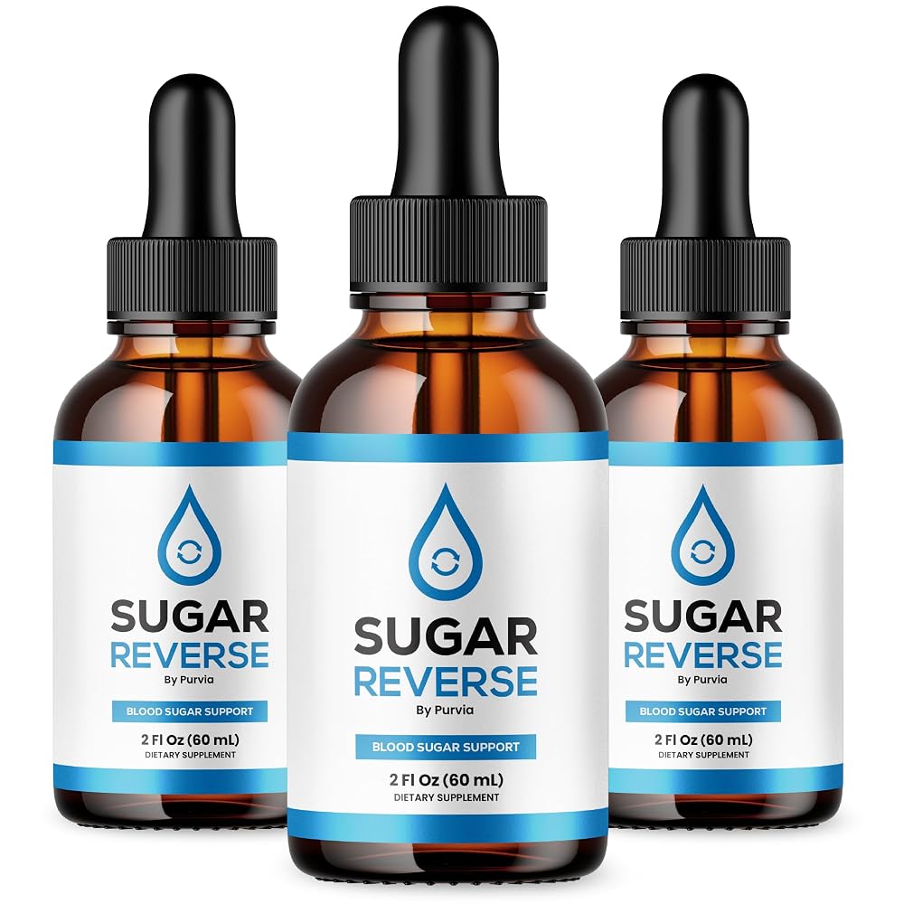 Purvia Sugar Reverse Drops Liquid Supplement with Chromium - 6 Fl Oz