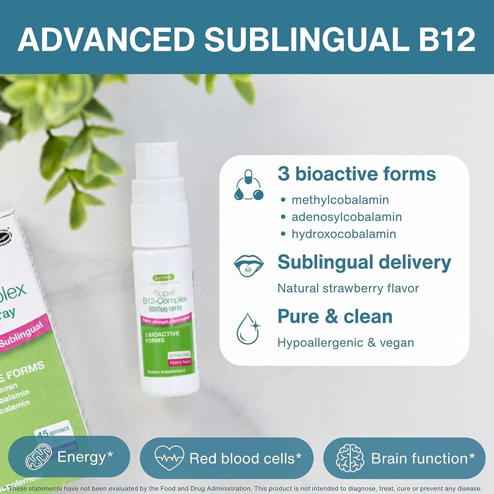 Igennus Super Vitamin B12 Complex 5000mcg Sublingual Spray - 45 Servings - image 2