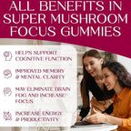 Auri Super Mushroom Focus Gummies with Lion's Mane - 60 Gummies - image 4