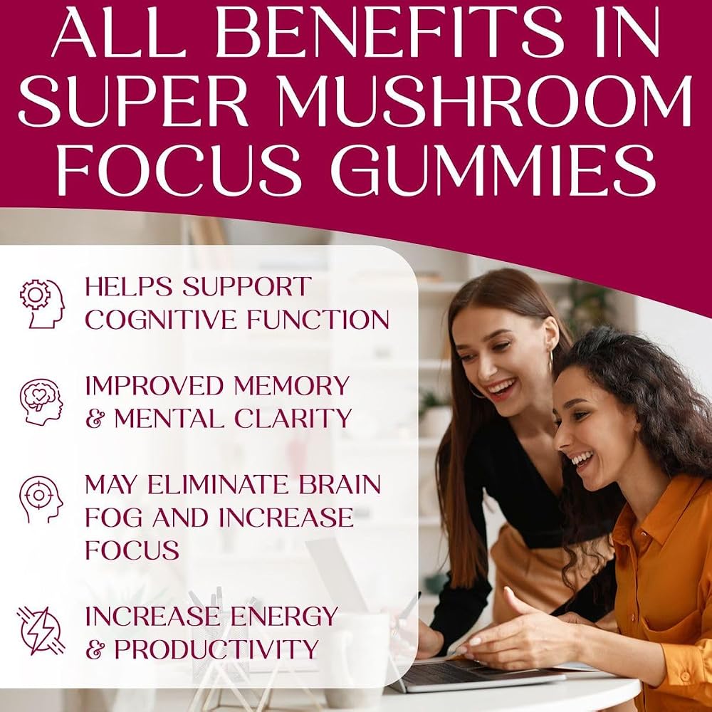 Auri Super Mushroom Focus Gummies with Lion's Mane - 60 Gummies - image 4