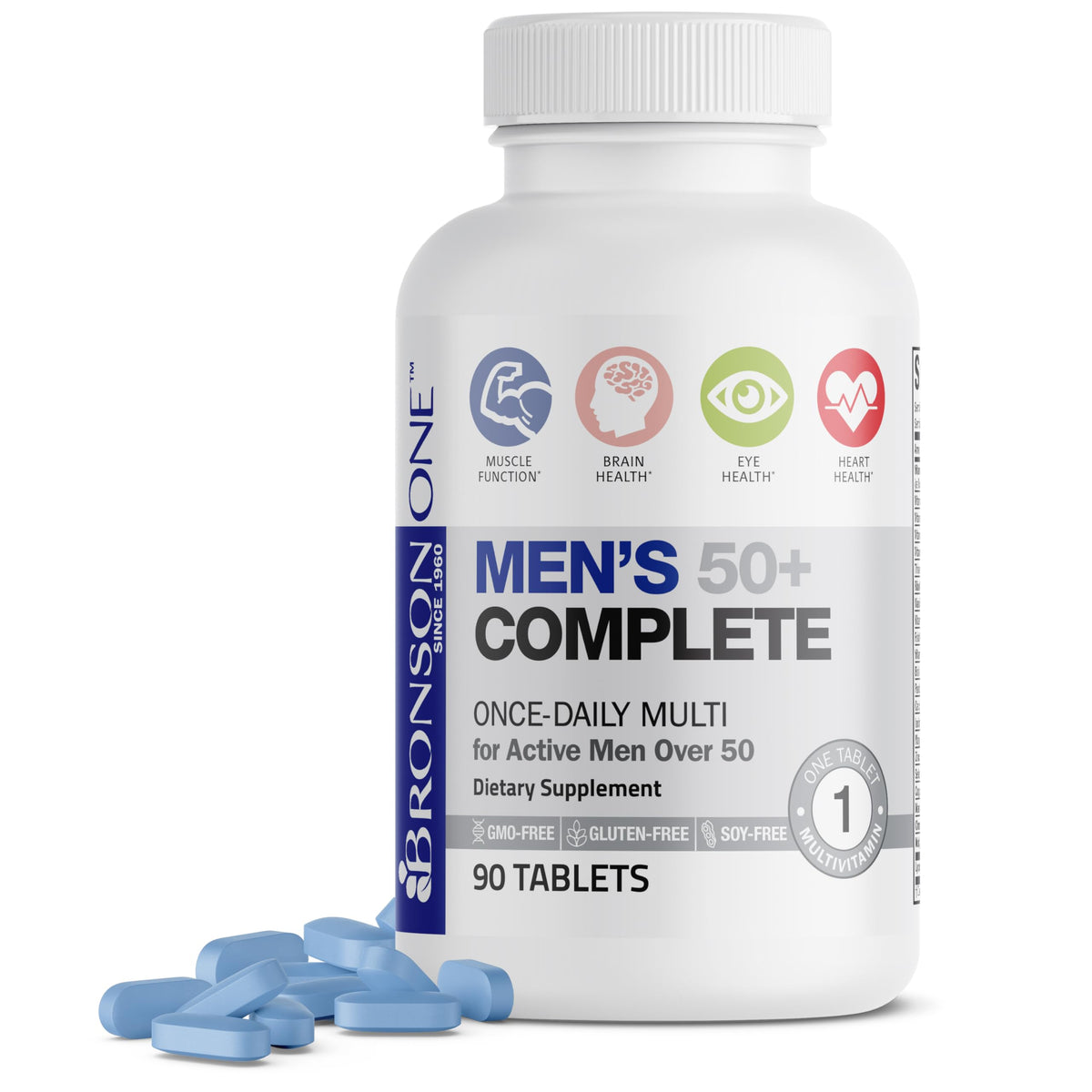 Bronson ONE Daily Mens 50+ Complete Multivitamin Multimineral