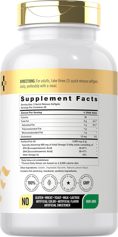 Doctor's Way Fish Oil 3000mg Omega-3 EPA DHA - 150 Softgels - image 2