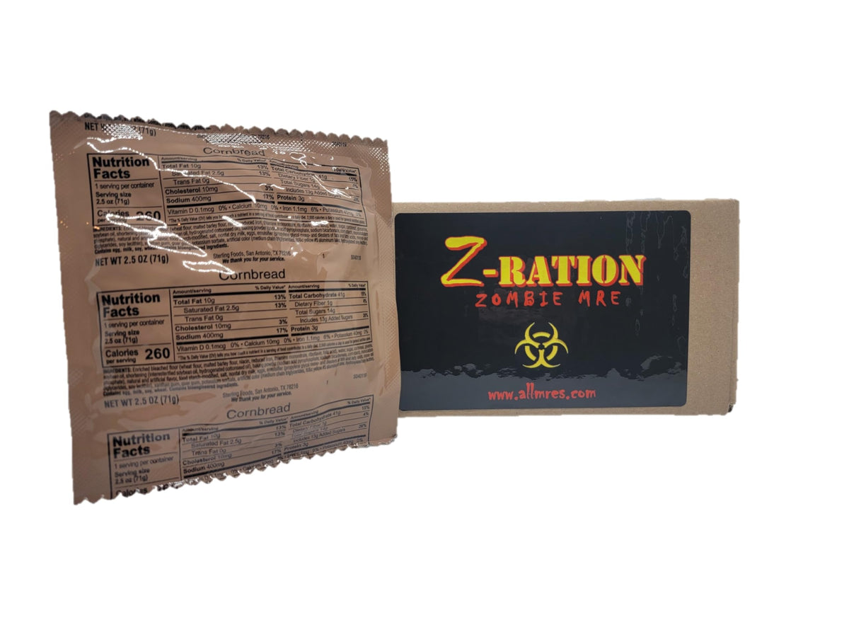 Z-Ration Sweet Cornbread MRE Dessert - 12 Pack