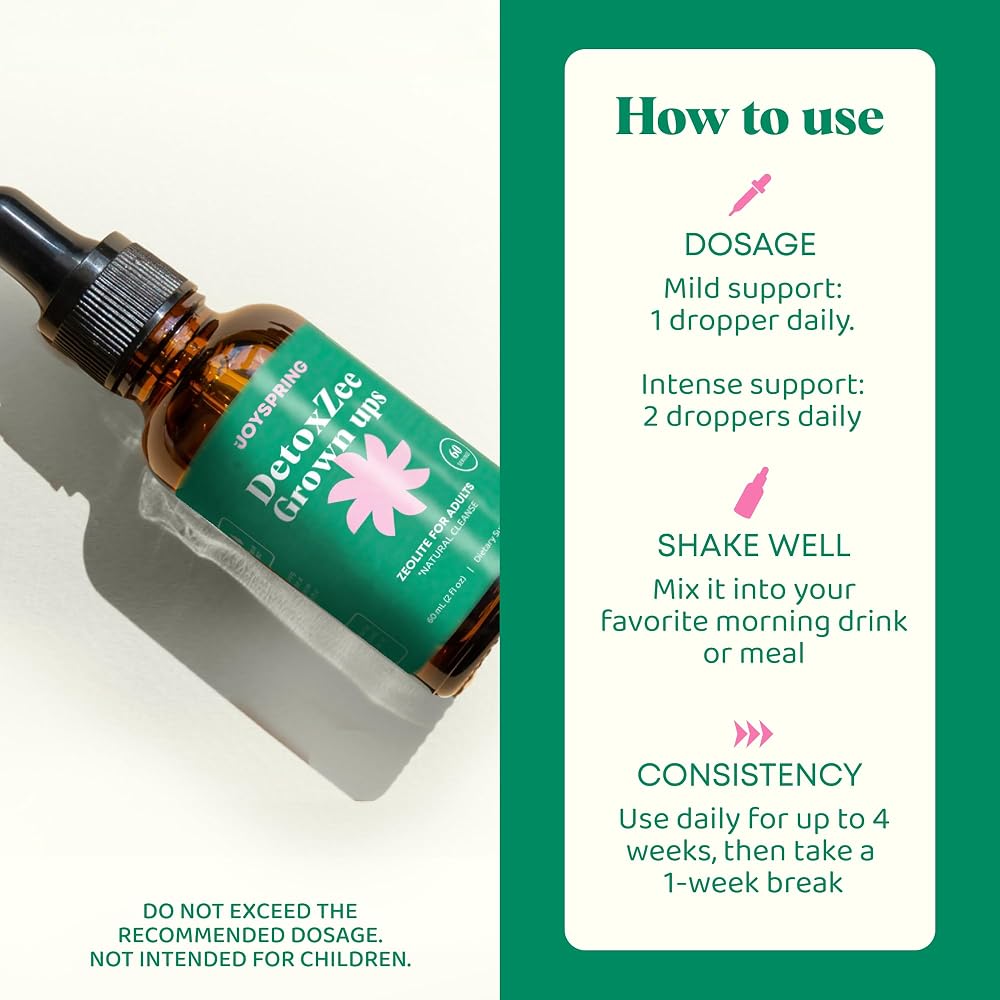 JoySpring DetoxZee Zeolite Drops with B12 and D3 - 60 Servings - image 5