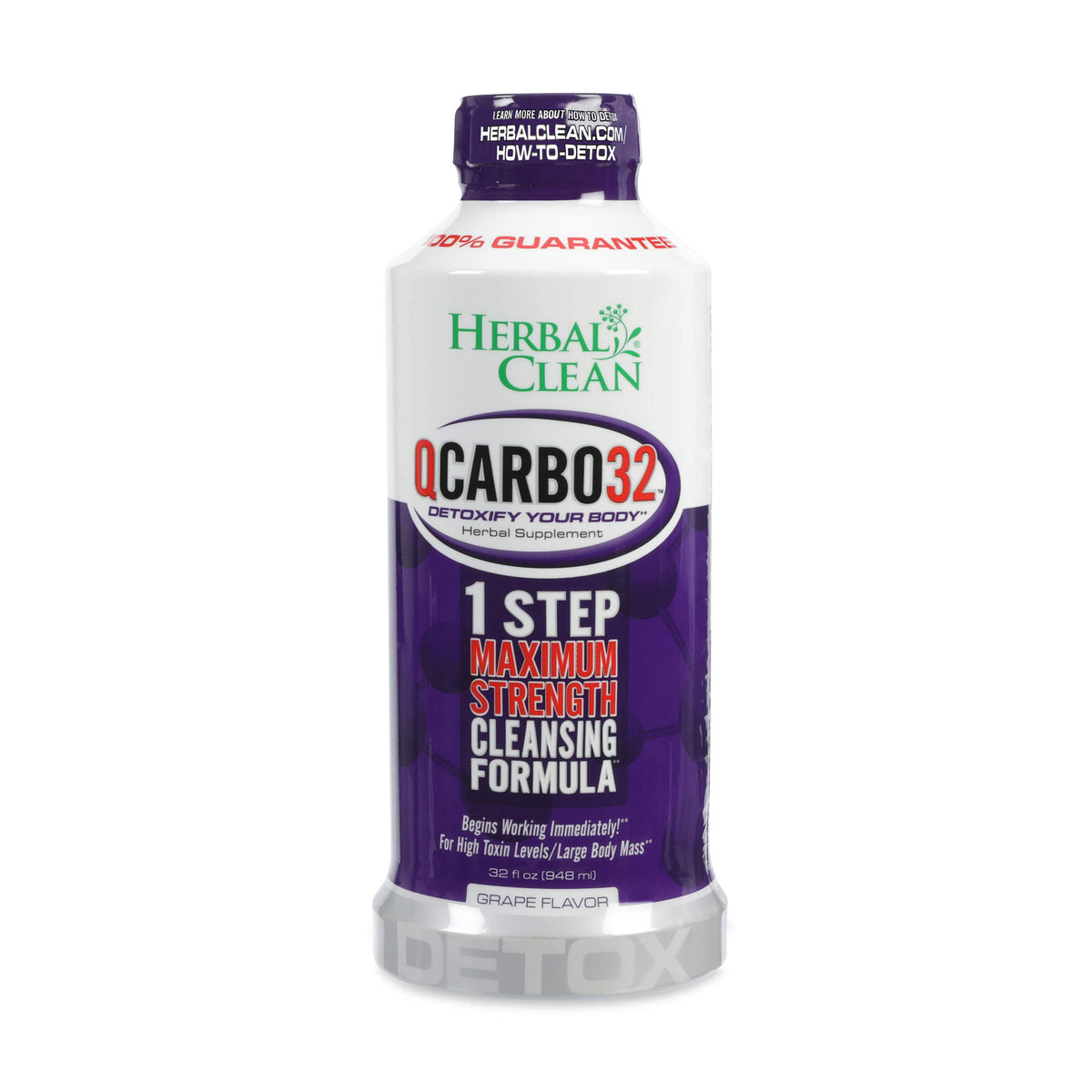 Herbal Clean Qcarbo32 Same Day Detox Cleanse Drink (32 fl oz) - Grape - image 3