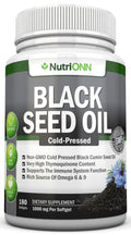 NutriONN Black Seed Oil 1000 mg Immune Support - 180 Softgels