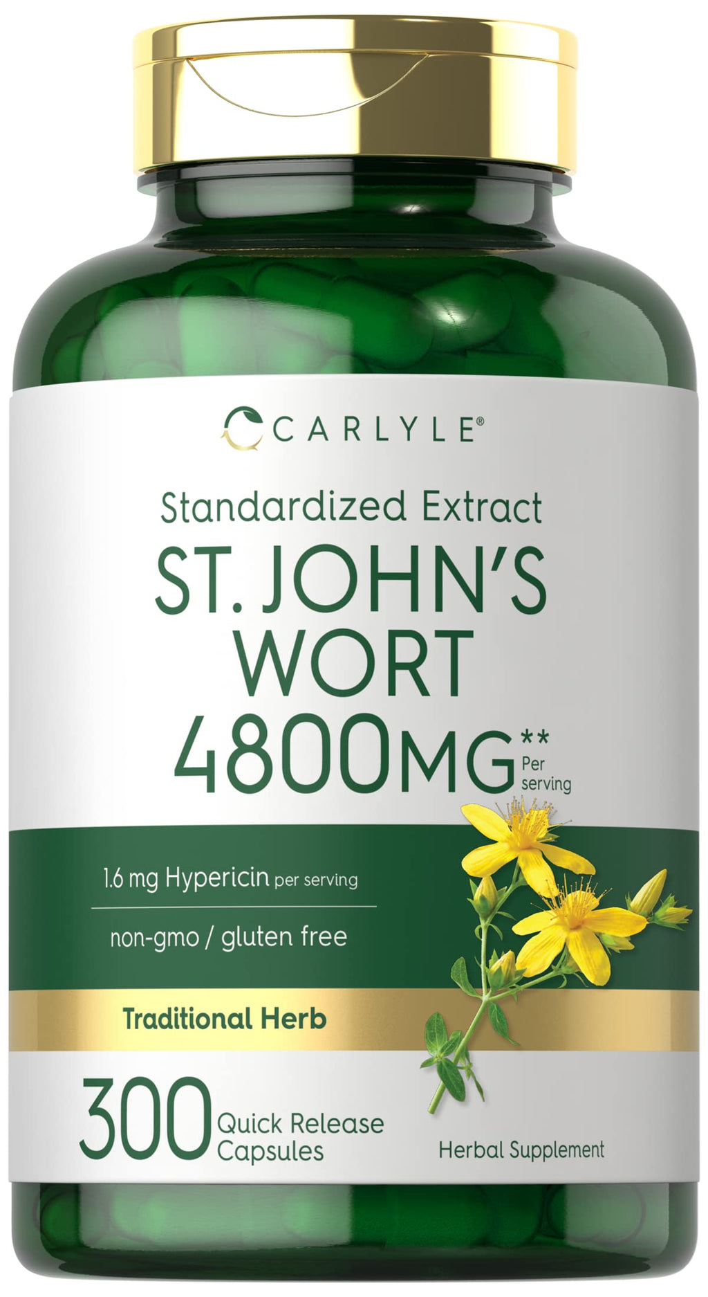 Carlyle St. John's Wort Standardized Extract - 300 Capsules