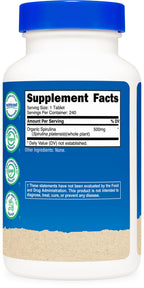 Nutricost Organic Spirulina 500mg - 240 Tablets - image 5