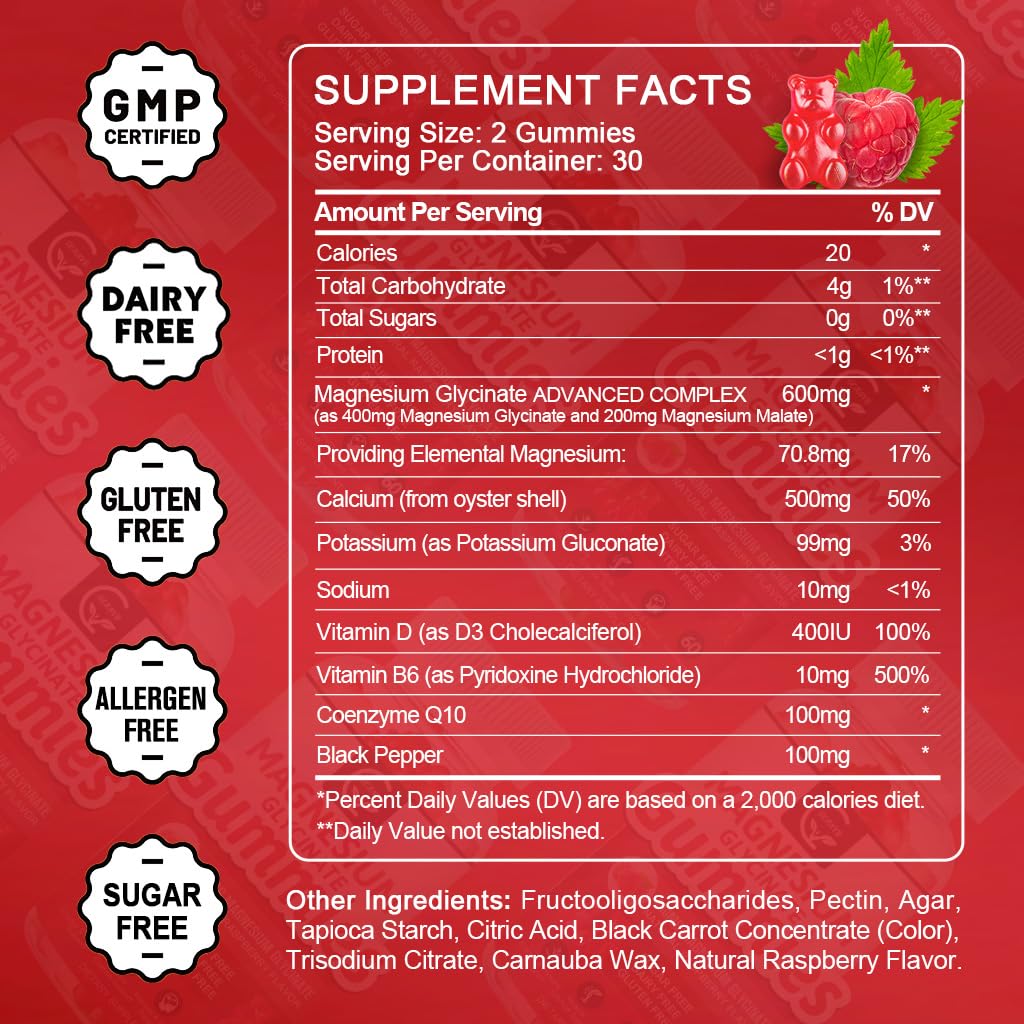 GORNVB Magnesium Glycinate Gummies 400mg