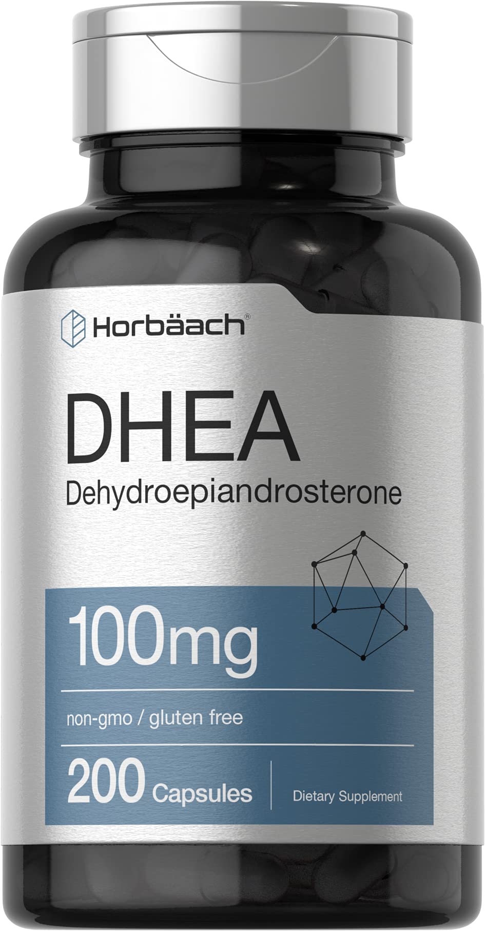 Horbäach DHEA 100mg Supplement - 200 Capsules