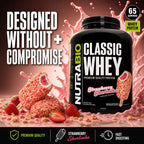 NutraBio Classic Whey Protein Powder Supplement - 25g of Protein Per